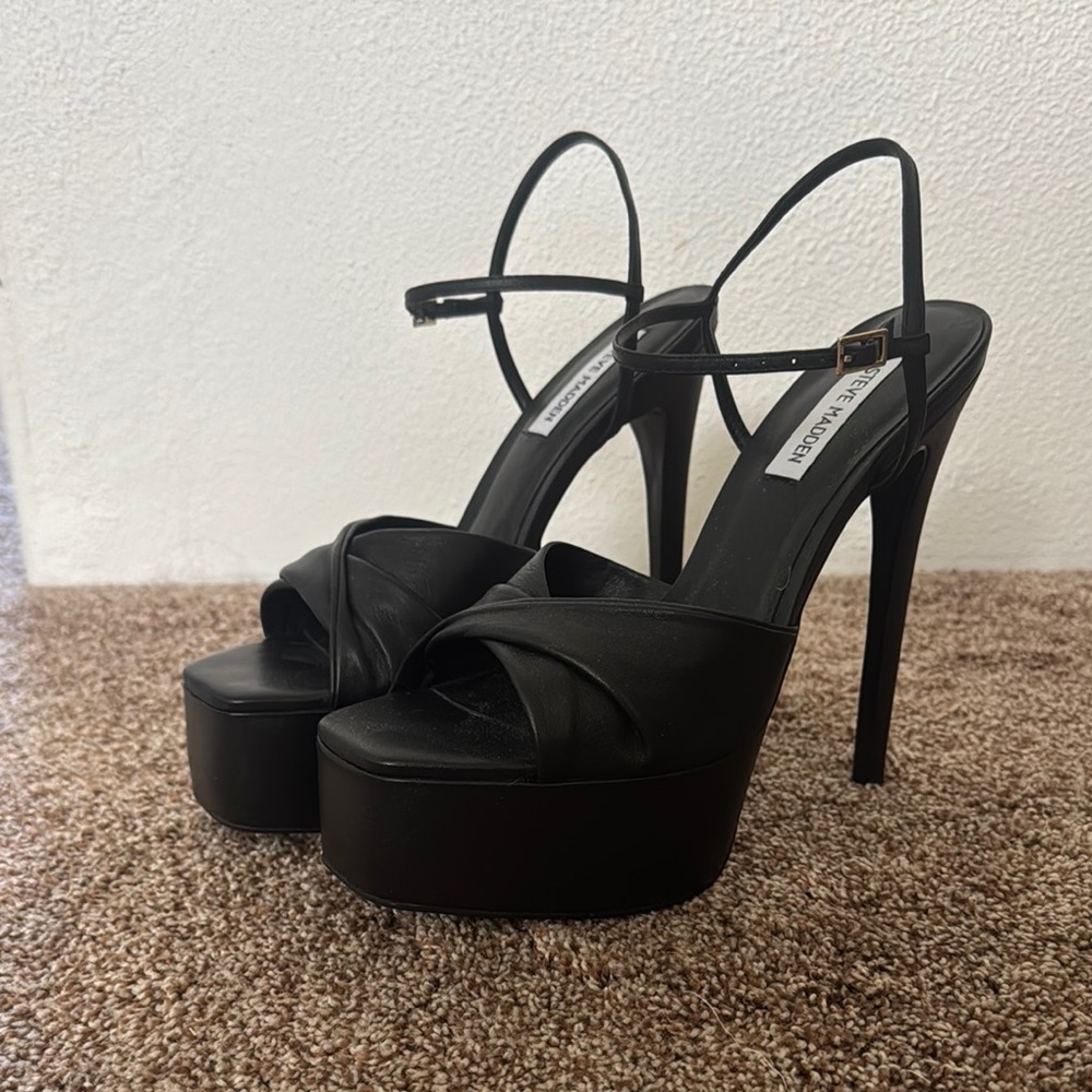 Steve Madden Black Platform Stiletto Heels